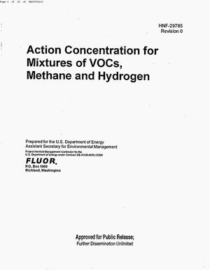 ACTION CONCENTRATION FOR MIXTURES OF VOLATILE ORGANIC COMPOUNDS (VOC) & METHANE & HYDROGEN