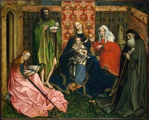 Madonna and Child with Saints in an Enclosed Garden