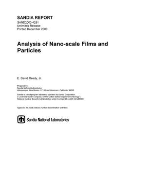 Analysis of nano-scale films and particles.