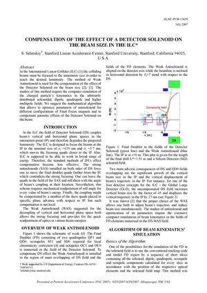 Compensation of the Effect of a Detector Solenoid on the Beam Size in the ILC