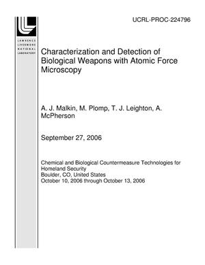 Characterization and Detection of Biological Weapons with Atomic Force Microscopy