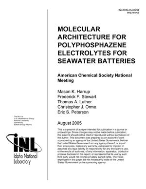 Molecular Architecture for Polyphosphazene Electrolytes for Seawater Batteries