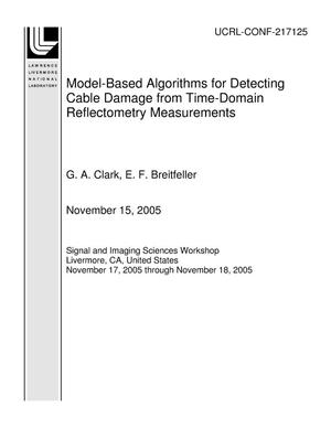 Model-Based Algorithms for Detecting Cable Damage from Time-Domain Reflectometry Measurements