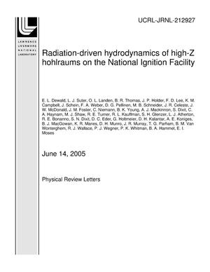 Radiation-driven hydrodynamics of high-Z hohlraums on the National Ignition Facility