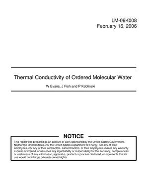 Thermal Conductivity of Ordered Molecular Water