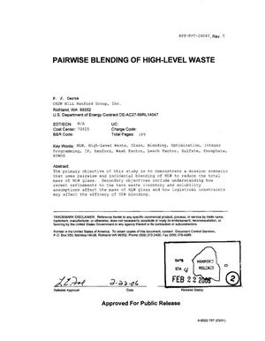 PAIRWISE BLENDING OF HIGH LEVEL WASTE (HLW)