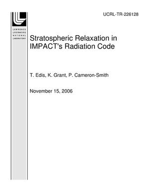 Stratospheric Relaxation in IMPACT's Radiation Code