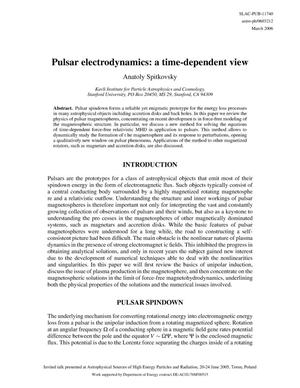 Pulsar Electrodynamics: a Time-dependent View