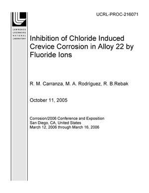 Inhibition of Chloride Induced Crevice Corrosion in Alloy 22 by Fluoride Ions