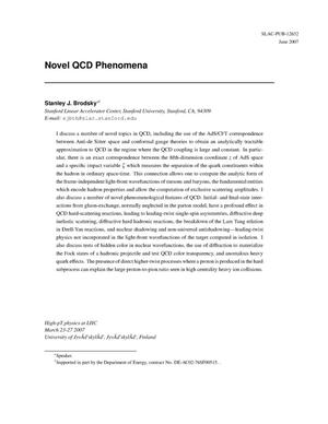 Novel QCD Phenomena