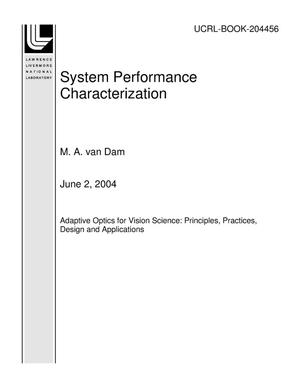 System Performance Characterization