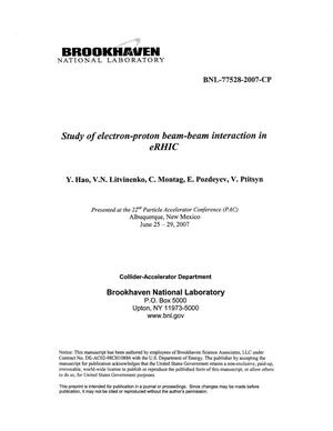 Study of Electron -Proton Beam-Beam Interaction in Erhic