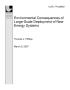 Report: Environmental Consequences of Large-Scale Deployment of New Energy Sy…