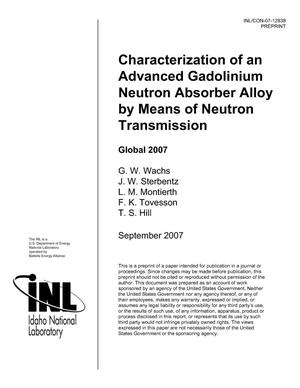CHARACTERIZATION OF AN ADVANCED GADOLINIUM NEUTRON ABSORBER ALLOY BY MEANS OF NEUTRON TRANSMISSION