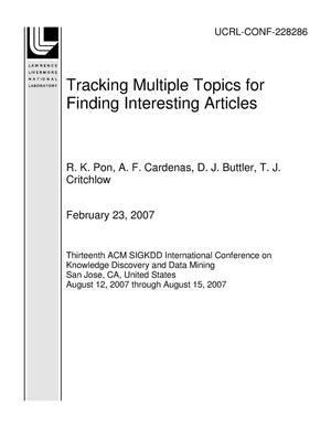 Tracking Multiple Topics for Finding Interesting Articles