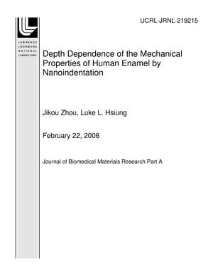 Depth Dependence of the Mechanical Properties of Human Enamel by Nanoindentation