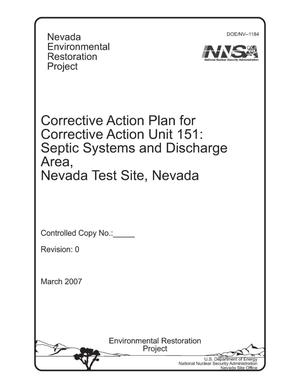 Corrective Action Plan for Corrective Action Unit 151: Septic Systems and Discharge Area, Nevada Test Site, Nevada