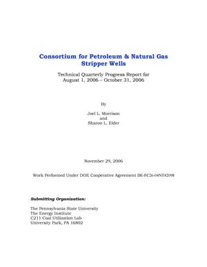 Consortium for Petroleum & Natural Gas Stripper Wells