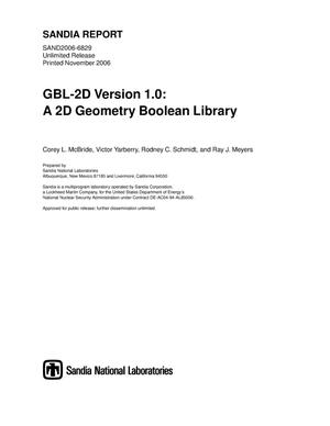 GBL-2D Version 1.0: a 2D geometry boolean library.