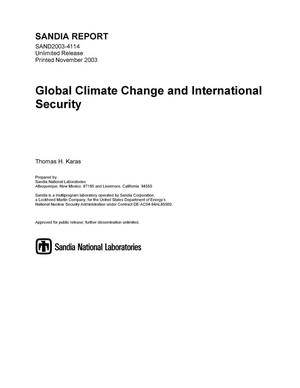 Global climate change and international security.