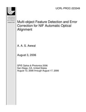 Multi-object Feature Detection and Error Correction for NIF Automatic Optical Alignment