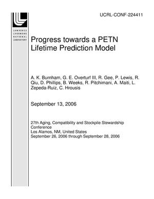 Progress towards a PETN Lifetime Prediction Model