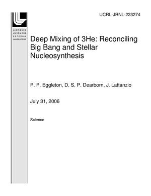 Deep Mixing of 3He: Reconciling Big Bang and Stellar Nucleosynthesis