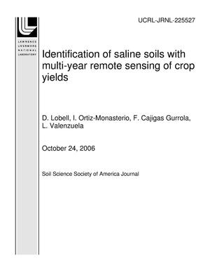 Identification of saline soils with multi-year remote sensing of crop yields