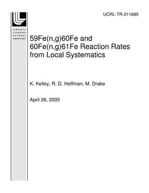 59Fe(n,g)60Fe and 60Fe(n,g)61Fe Reaction Rates from Local Systematics