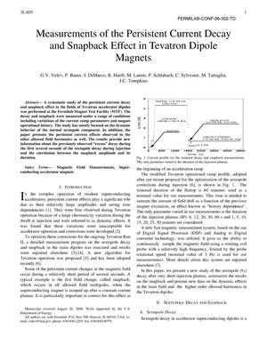 Measurements of the persistent current decay and snapback effect in Tevatron dipole magnets
