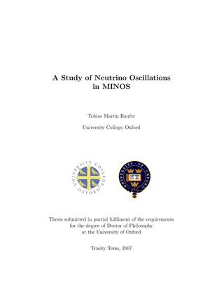 A study of neutrino oscillations in MINOS