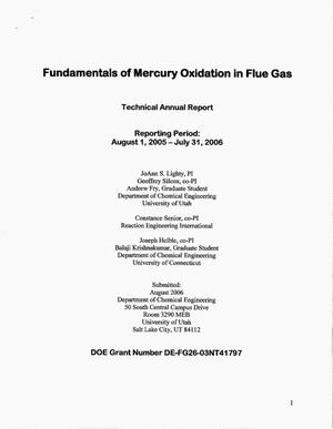 Fundamentals of Mercury Oxidation in Flue Gas
