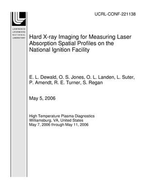 Hard X-ray Imaging for Measuring Laser Absorption Spatial Profiles on the National Ignition Facility