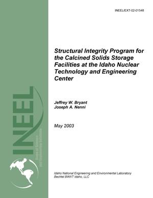 Structural Integrity Program for INTEC Calcined Solids Storage Facilities