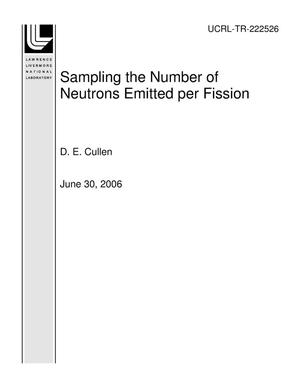 Sampling the Number of Neutrons Emitted per Fission