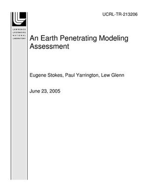 An Earth Penetrating Modeling Assessment