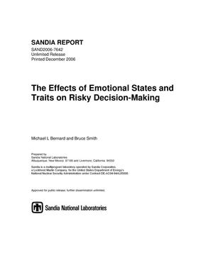 The effects of emotional states and traits on risky decision-making.