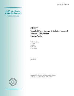 CFEST Coupled Flow, Energy & Solute Transport Version CFEST005 User’s Guide