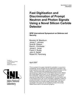 Fast digitization and discrimination of prompt neutron and photon signals using a novel silicon carbide detector