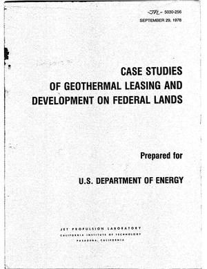 Case studies of geothermal leasing and development on federal lands