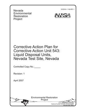Corrective Action Plan for Corrective Action Unit 543: Liquid Disposal Units, Nevada Test Site, Nevada