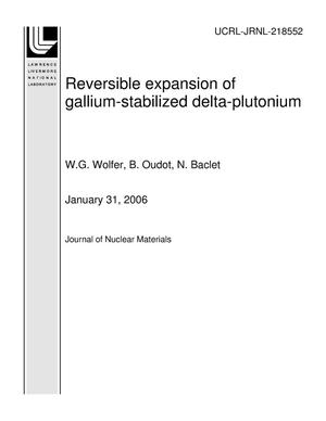 Reversible expansion of gallium-stabilized delta-plutonium