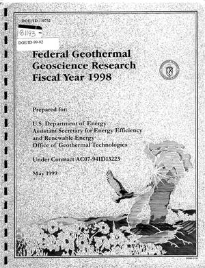 Primary view of object titled 'Federal Geothermal Geoscience Research Fiscal Year 1998'.