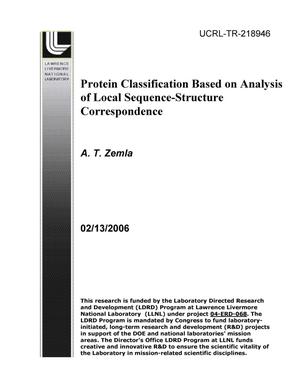 Protein Classification Based on Analysis of Local Sequence-Structure Correspondence