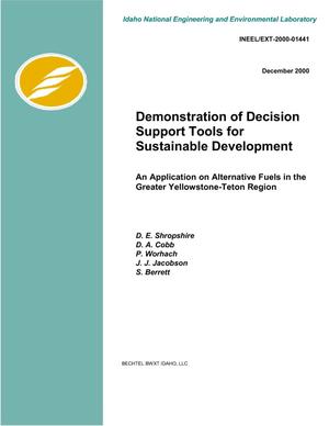 Demonstration of Decision Support Tools for Sustainable Development