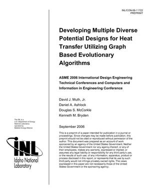 Developing Multiple Diverse Potential Designs for Heat Transfer Utilizing Graph Based Evolutionary Algorithms