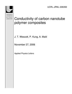 Conductivity of carbon nanotube polymer composites