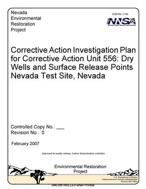 Corrective Action Investigation Plan for Corrective Action Unit 556: Dry Wells and Surface Release Points Nevada Test Site, Nevada (Draft), Revision 0