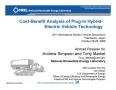 Presentation: Cost-Benefit Analysis of Plug-In Hybrid-Electric Vehicle Technology
