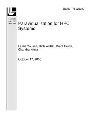 Paravirtualization for HPC Systems